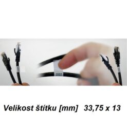 Etykieta KCCM-W 33,75x13 samoprzylepna na przewód - bez opisu (karta - 32 szt.) - Biała