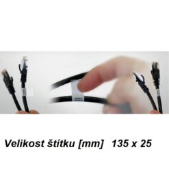 Etykieta KCCM-W 135x25 samoprzylepna na przewód - bez opisu (karta - 4 szt.) - Biała