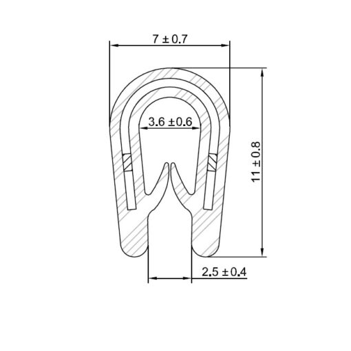 Profil ochronny 2B-2,5mm  (rolka 10m) - obrazek 2