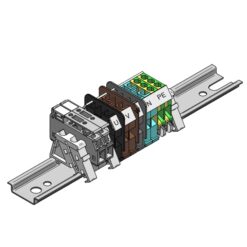 Listwa zaciskowa słupowa SV 6.6.5/2 (dwa gniazda bezpieczników)