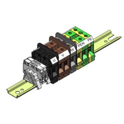 Listwa zaciskowa słupowa SV 6.35.4/2 (dwa gniazda bezpieczników)