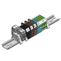 Listwa zaciskowa słupowa SV 9.6.5/2 (dwa gniazda bezpieczników)