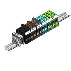Listwa zaciskowa słupowa SV 9.35.5/2 (dwa gniazda bezpieczników)