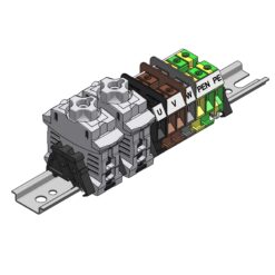 Listwa zaciskowa słupowa SV - A - 6.10.4/2 (dwa gniazda bezpieczników)
