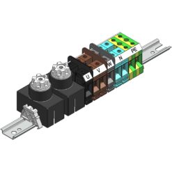 Listwa zaciskowa słupowa SV - B - 6.35.5/2 (dwa gniazda bezpieczników)