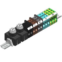 Listwa zaciskowa słupowa SV - B - 9.35.5/2 (dwa gniazda bezpieczników)