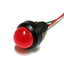 Lampka LED czerwona 12-24V AC/DC (klosz 20mm)