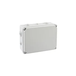 EV231IP65-Puszka-hermetyczna-LIGHT-197x260x100-pokrywa-pelna-z-dlawicami-4xM25-6xM40