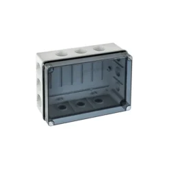 EVT322IP65-Puszka-hermetyczna-LIGHT-253x342x132-pokrywa-transparentna-z-dlawicami-12xM40