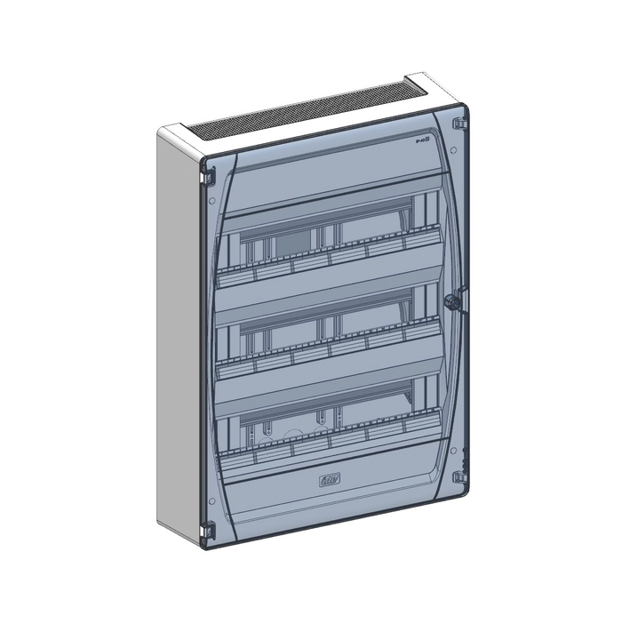 GPS54PTIP40-Rozdzielnica-modulowa-3x18-GOLD-P-natynkowa-drzwi-transparentne