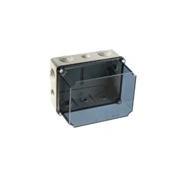 GSVT231IP65-Puszka-hermetyczna-wysoka-LIGHT-197x260x180-pokrywa-transparentna-z-dlawicami-4xM25-6xM40