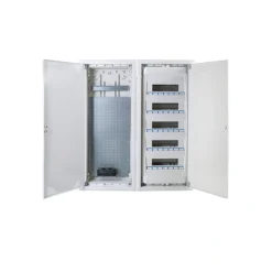 IP40 Rozdzielnica modułowa multimedialna 5x12 GOLD MP-COMBI podtynkowa do ścian karton-gips PE+N z płytą montażową (5x12)