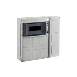 PCSN12PT/PLUS IP65 Rozdzielnica budowlana 1x12 ECO-STAR (1500V DC) z otworami na gniazda przemysłowe i dodatkowym modułem